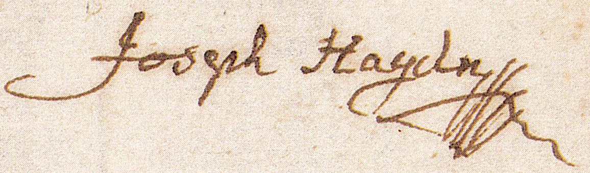 Signatur von Joseph Haydn