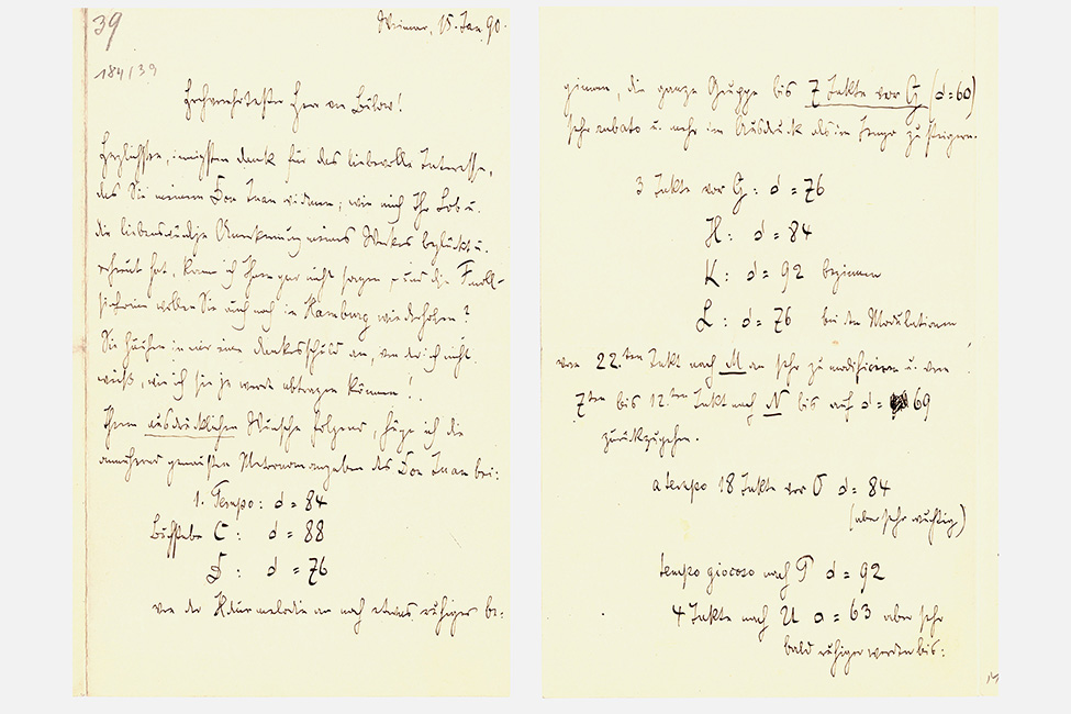 Ein für die Edition von „Don Juan“ wichtiger Brief, in dem Strauss dem Dirigenten Hans von Bülow diverse Metronomzahlen und Hinweise zu Tempomodifikationen bei der Aufführung der Tondichtung mitteilt. Der Brief wird auf der Online-Plattform erstmals ediert.