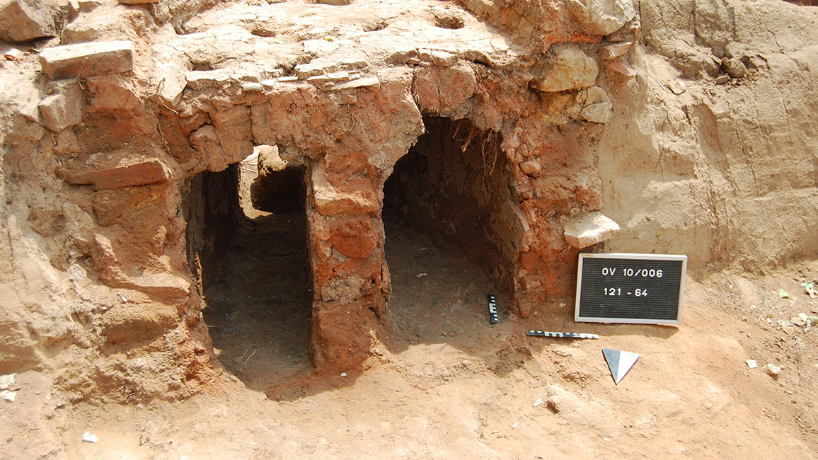 Reste eines Töpferofens