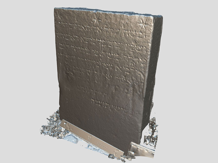 3D-Modell eines ausgew&auml;hlten Grabsteins