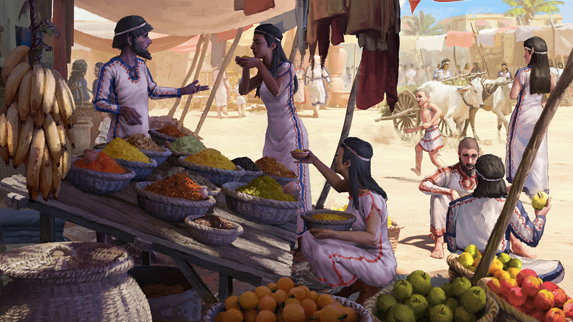 Market Scene at the Bronze Age Levant