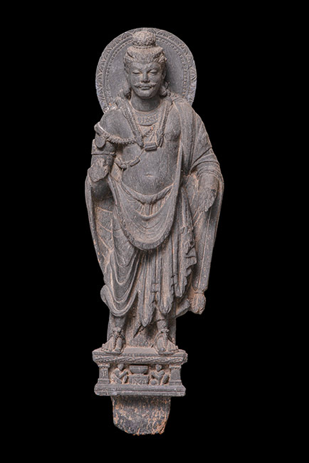 Statue of a bodhisattva from Chatpat, Dir Museum, Chakdara (DMC 737)