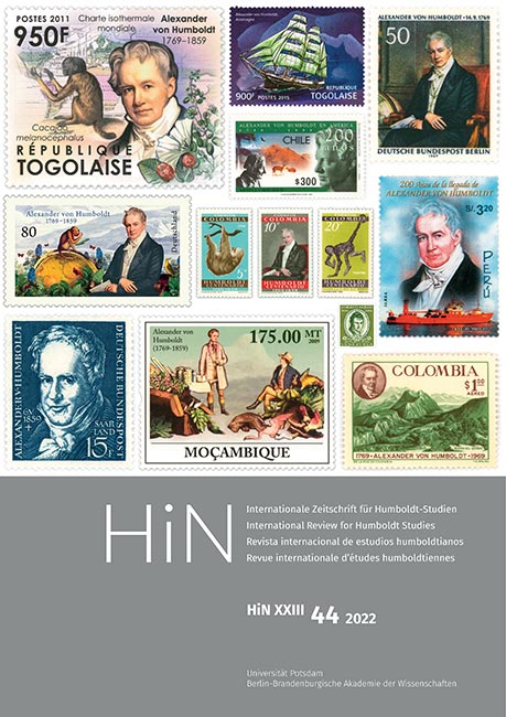 Titelblatt des Open Access Journals HiN - Alexander von Humboldt im Netz. Internationale Zeitschrift für Humboldt-Studien