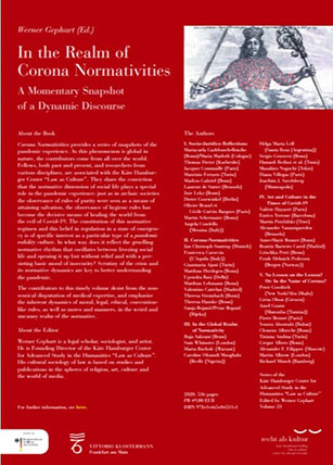 Cover "In the Realm of Corona Normativities"