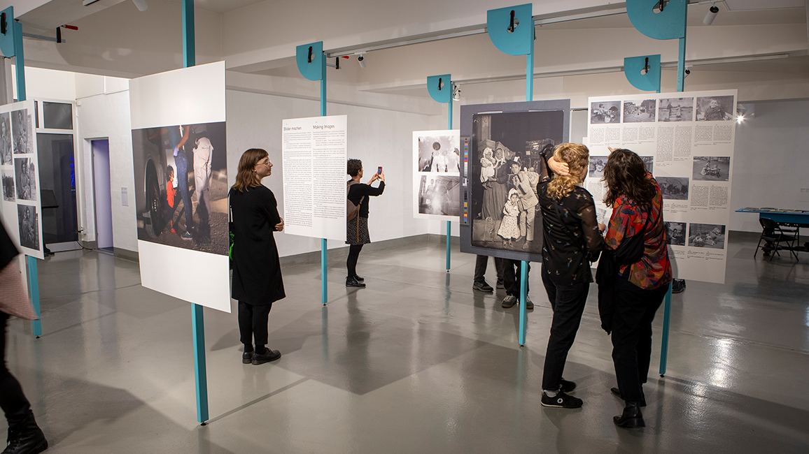 Eröffnung der Ausstellung "Über/Sehen. Bildregime der Migration“ am 13.10.2023 in der cubus kunsthalle, Duisburg.