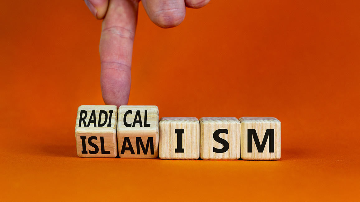 Buchstabenwürfel, die ergeben Radicalism und Islamism