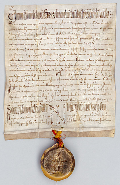 Feierliches Privileg Kaiser Friedrichs II. für den Erzbischof von Salzburg, August 1230 (Bayerisches Hauptstaatsarchiv München)